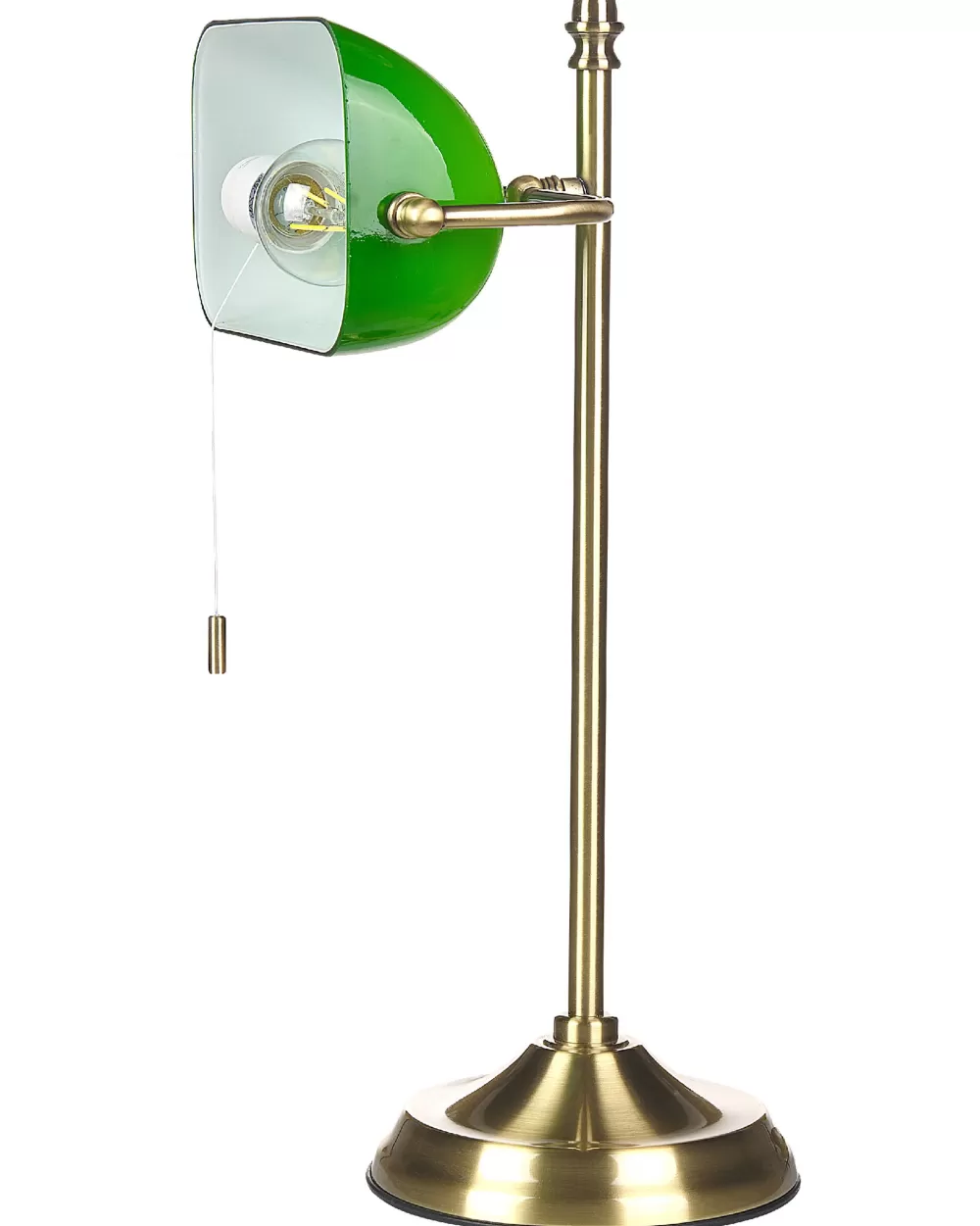 Beliani Lampada da Tavolo Moderna in Ferro - Design Elegante con Finiture Verde Antico e Oro Lucido, Illuminazione d'Atmosfera per Interni Marval Collection