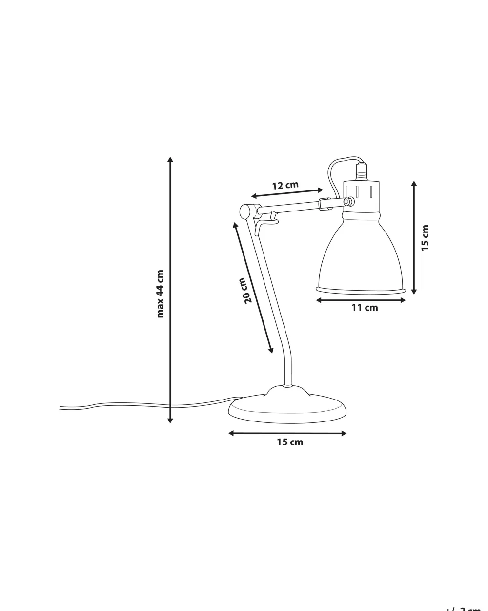 Lampada da Tavolo Elegante in Acciaio e Ottone - Design Moderno Beliani Monsan