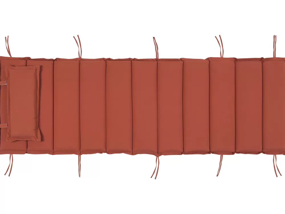Beliani Cuscino Morbido per Poltrona Relax, Rivestimento in Tessuto Rosso - 180x60 cm | Linea Brescia