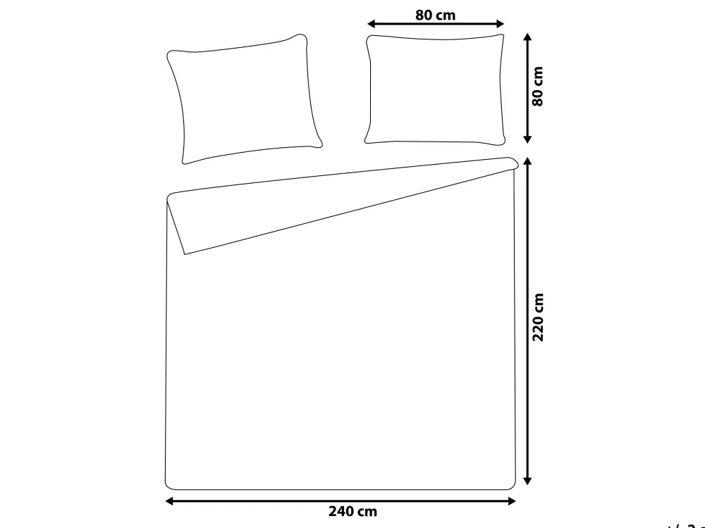 Set Lenzuola Beliani Avondale in Satinato di Cotone - Confezione Completa 240x220 cm, Bianco Ghiaccio