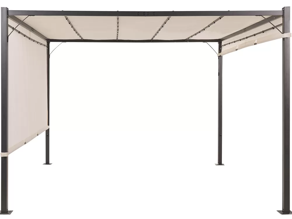 Beliani - Gazebo Elegante con Luci LED Integrate, Beige 310x215 cm | Modello Parga in Promozione