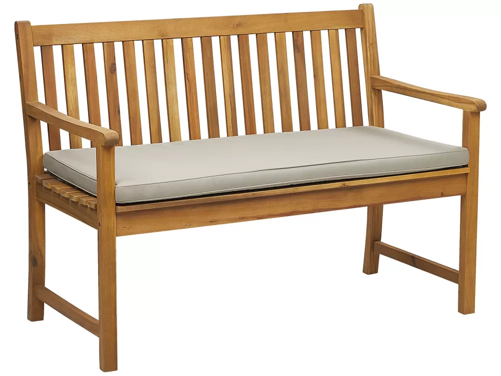 Elegante Panchina da Giardino Vivara in Legno di Acacia - 120 cm, Finitura Naturale Chiaro/Grigio Fumo con Certificazione Ambientale