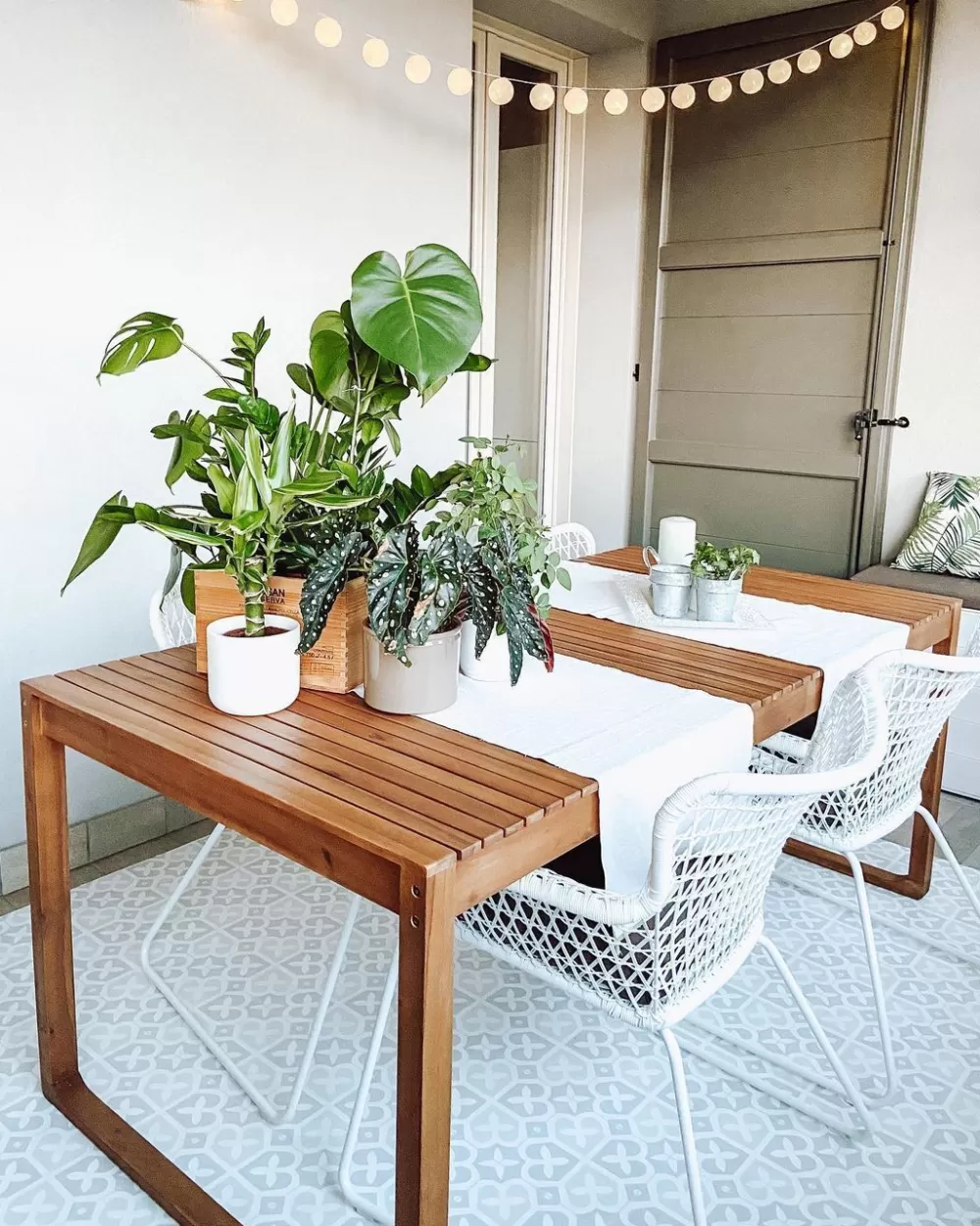 Tavolo da Giardino Elegante in Acacia Chiaro - Design Moderno 180x90 cm, Modello Sassari Beliani