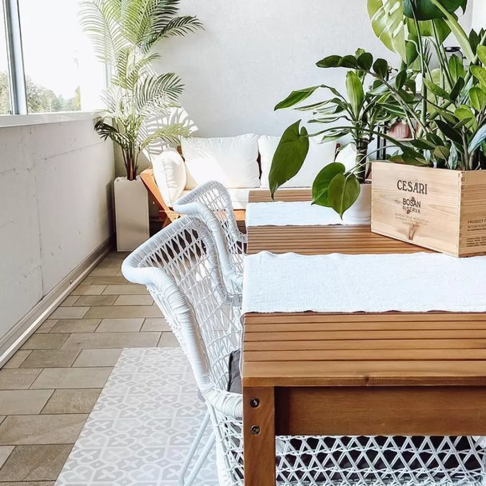 Tavolo da Giardino Elegante in Acacia Chiaro - Design Moderno 180x90 cm, Modello Sassari Beliani