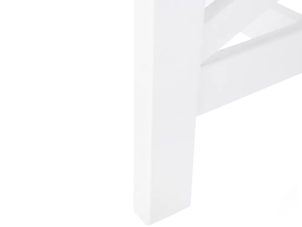 Tavolo da Giardino Beliani in Legno di Acacia - Design Scandinavo, Bianco Luminoso, 100x55 cm - Collezione Baltica