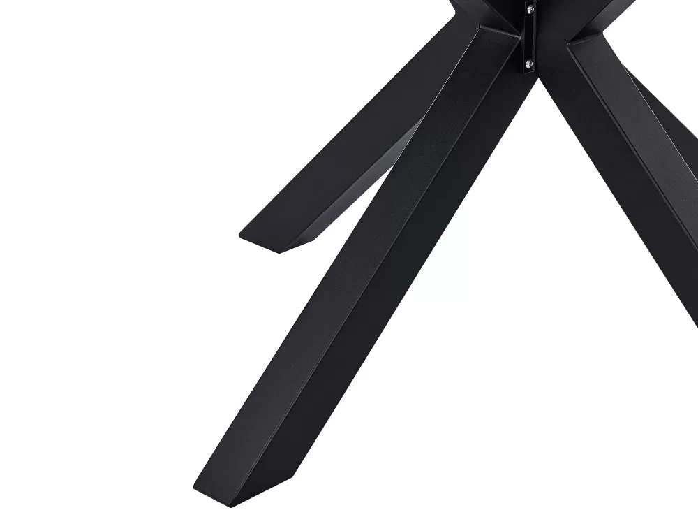 Beliani Maletto: Tavolo da Esterno in Alluminio Nero Elegante, Larghezza 120 cm