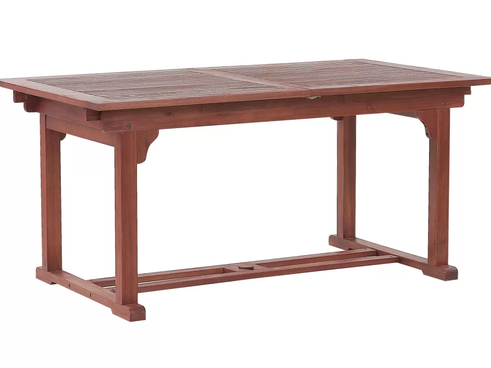 Tavolo da Esterno Allungabile in Legno di Acacia Scuro - Design Toscano 160-220x90 cm | Ideale per Giardino e Terrazzo | Beliani