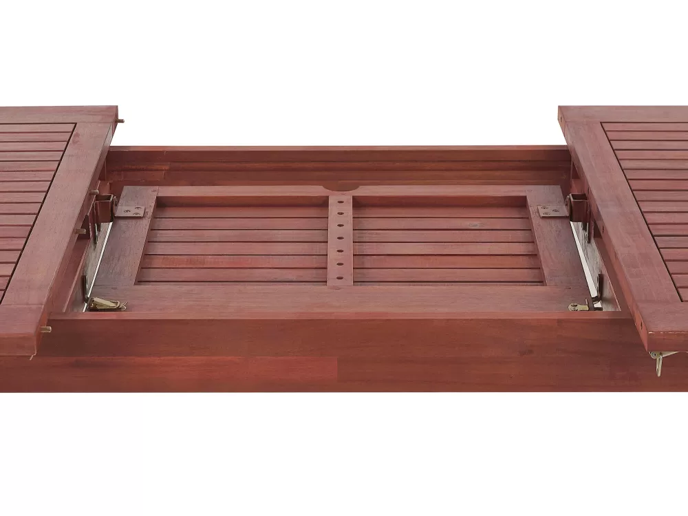 Tavolo da Esterno Allungabile in Legno di Acacia Scuro - Design Toscano 160-220x90 cm | Ideale per Giardino e Terrazzo | Beliani