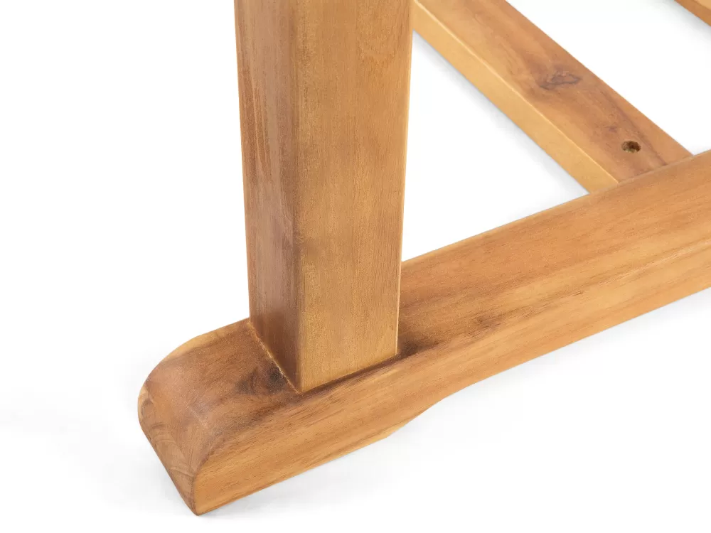 Beliani - Tavolo da Giardino Estendibile in Legno di Acacia Chiaro, Elegante e Pratico, Dimensioni Regolabili 160-220 x 90 cm, Design Moderno con Finitura Color Caffè
