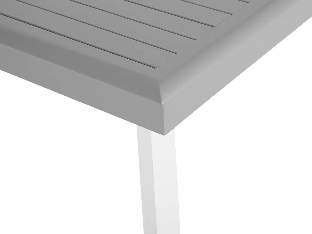 Tavolo da Giardino Estensibile Beliani in Alluminio Grigio, Design Pratico per Spazi Aperti - Dimensioni Regolabili 175-255 x 100 cm