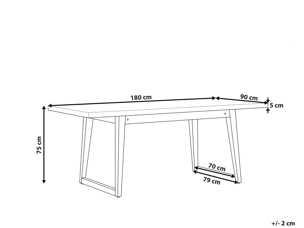 Beliani - Tavolo da Giardino Moderno in Fibrocemento Grigio Antracite 180x90 cm, Linea Oria - Acquisto Online con Spedizione Rapida
