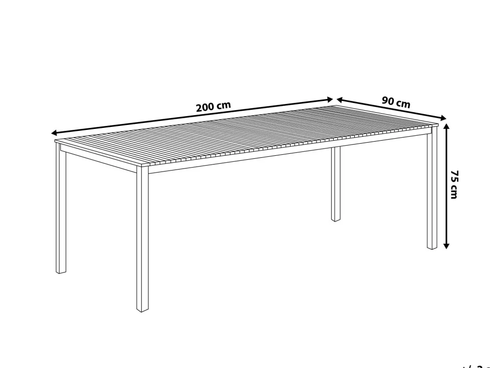 Tavolo da Giardino in Legno Chiaro Stile Tiki 200x90 cm - Design Naturale per Esterni Viareggio Beliani