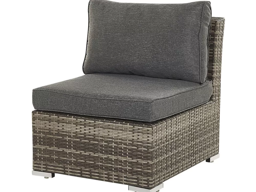 Set da Esterno Beliani - 6 Posti con Sedute Confortevoli, Gruppo Giardino Elegante in Tonalità Grigio Corte per Relax all'Aperto