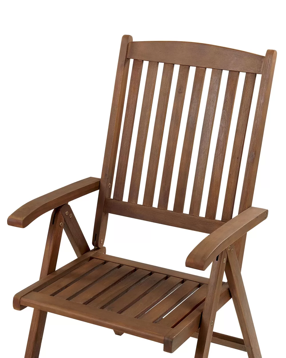 Sedia da Giardino Elegante Modello Amantea - Beliani Arredamento da Esterno in Legno di Acacia Scuro