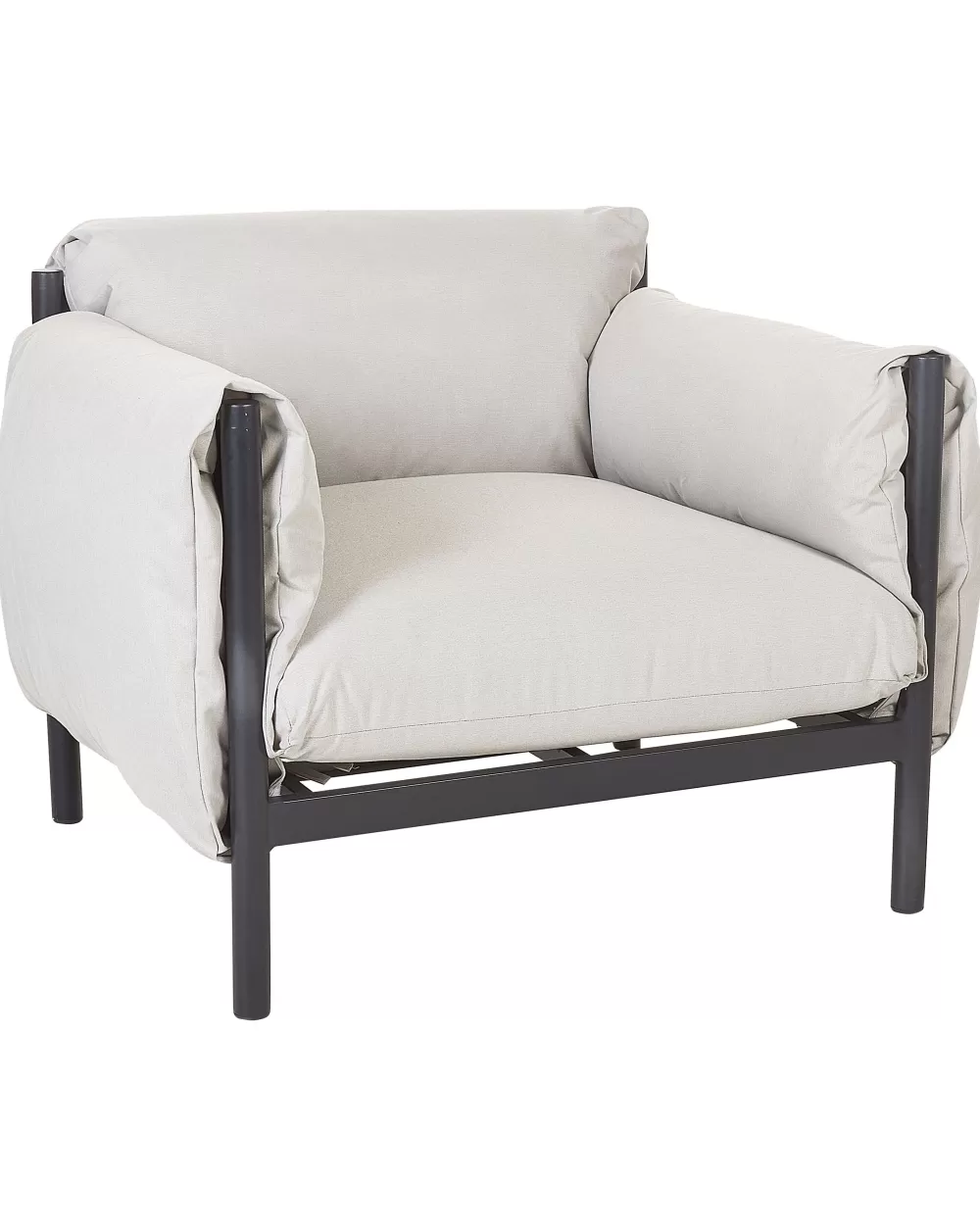 Beliani Design Moderno: Poltrona da Giardino in Alluminio Leggero, Grigio Perla - Relax Contemporaneo per Esterni