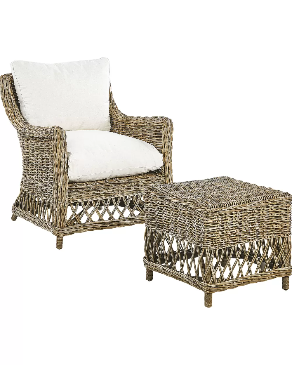 Beliani - Comode Sedie da Giardino in Vimini Naturale, Set di 2 con Design Elegante Ribolla - Tonalità Terra