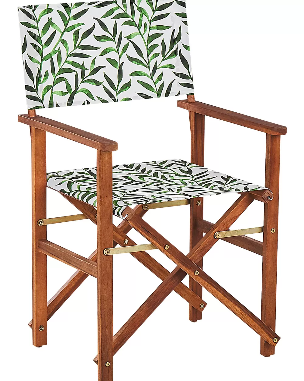 Saldi Estivi: Set 2 Sedie da Giardino in Legno di Acacia con Fodera Intercambiabile - Design Elegante Grigio e Motivo Botanico, Pratiche e Comode per Esterni