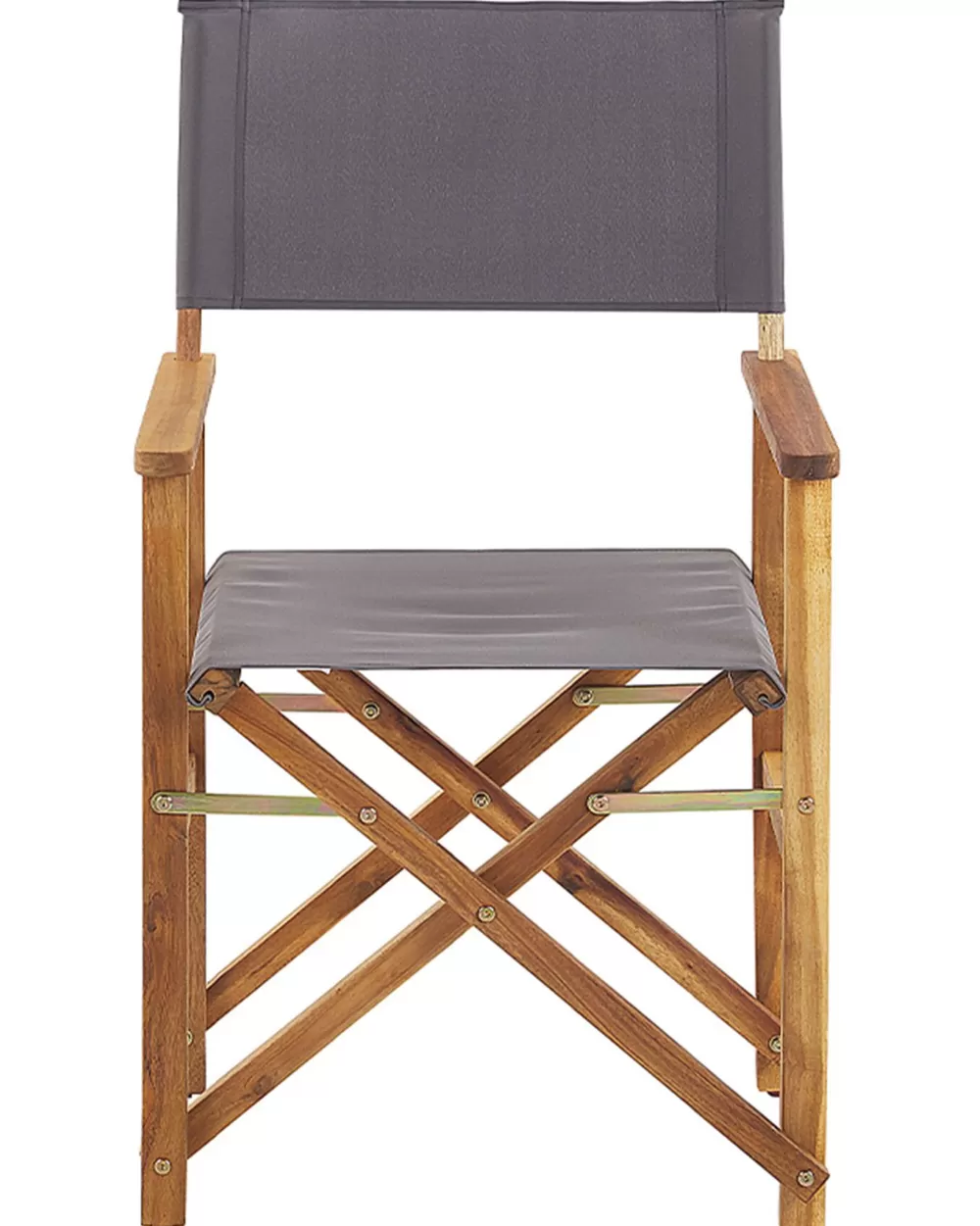 Beliani Sedia da Giardino Elegante in Legno di Acacia Chiaro con Rivestimenti Intercambiabili - Set da 2 Pezzi Grigio/Tucano + 2 Tessuti Ciniglia, Design Funzionale per Esterni