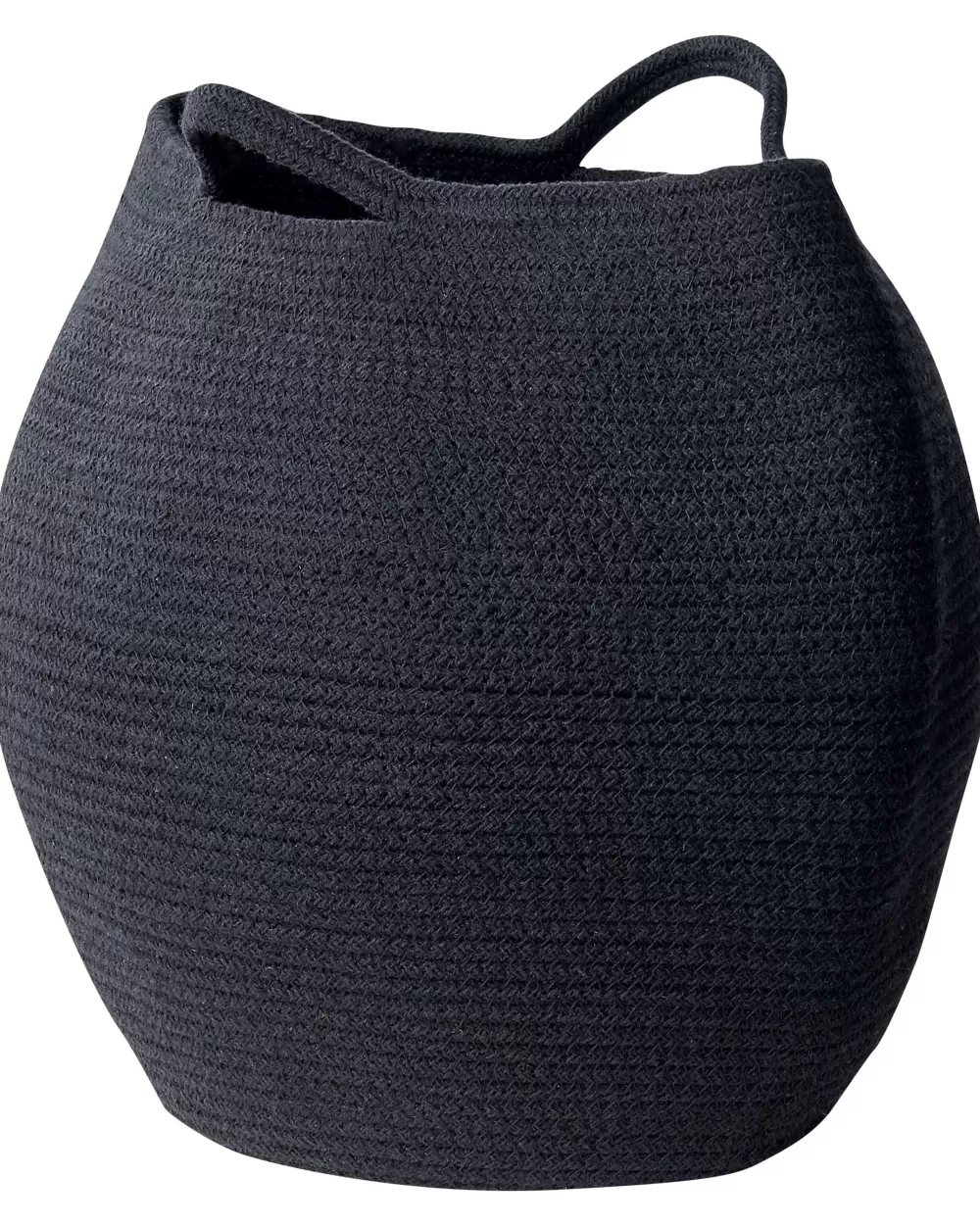 Beliani - Cesto in Cotone Nero 30 cm, Set da 2 Pezzi per Arredamento Moderno