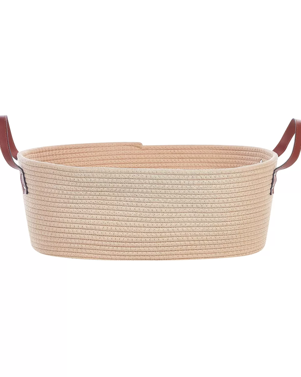 Cesto in cotone elegante beige chiaro - confezione da 2 pezzi Beliani, ideale per arredamento pratico e stiloso | Collezione Gissar