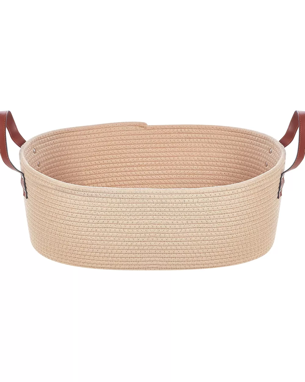 Cesto in cotone elegante beige chiaro - confezione da 2 pezzi Beliani, ideale per arredamento pratico e stiloso | Collezione Gissar