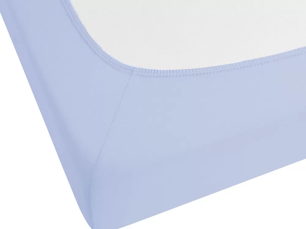 Offerta Lampo: Lenzuola di Cotone Prelavato Blu 90x200 cm - Set Confezionato Beliani Janbu