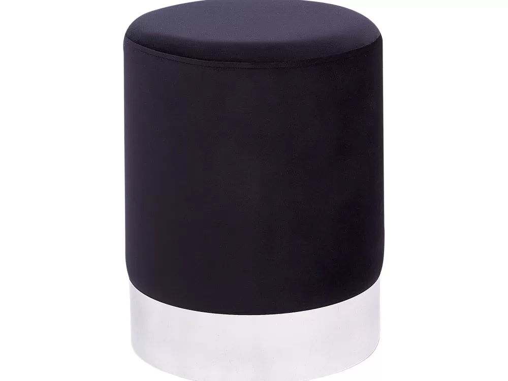 Beliani - Contenitore Elegante in Velluto Brigitte, 36 cm, Nero per Organizzazione 

（：，，，