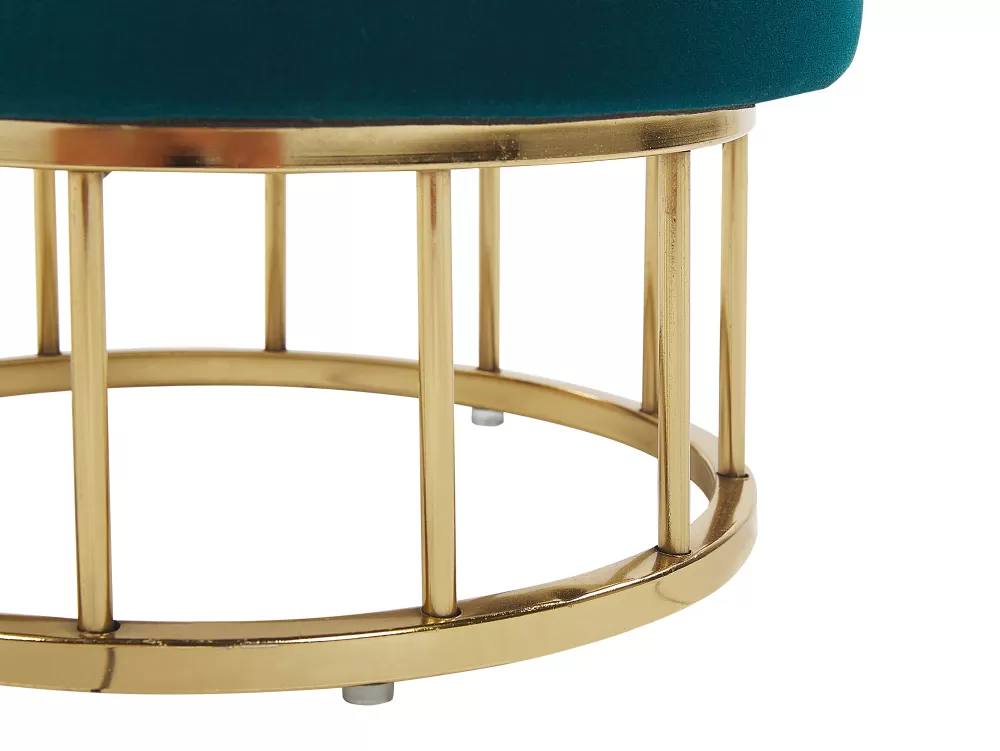Beliani - Contenitore Organizzativo Elegante in Velluto Verde Azzurro, 37 cm - Design Sametti Elgin