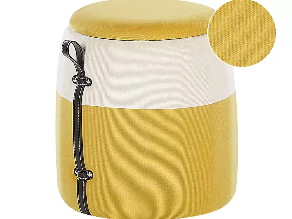 Offerta Imperdibile Contenitore Organizzatore Rahi Vakosametti Giallo 36cm con Dettagli Rubino - Beliani