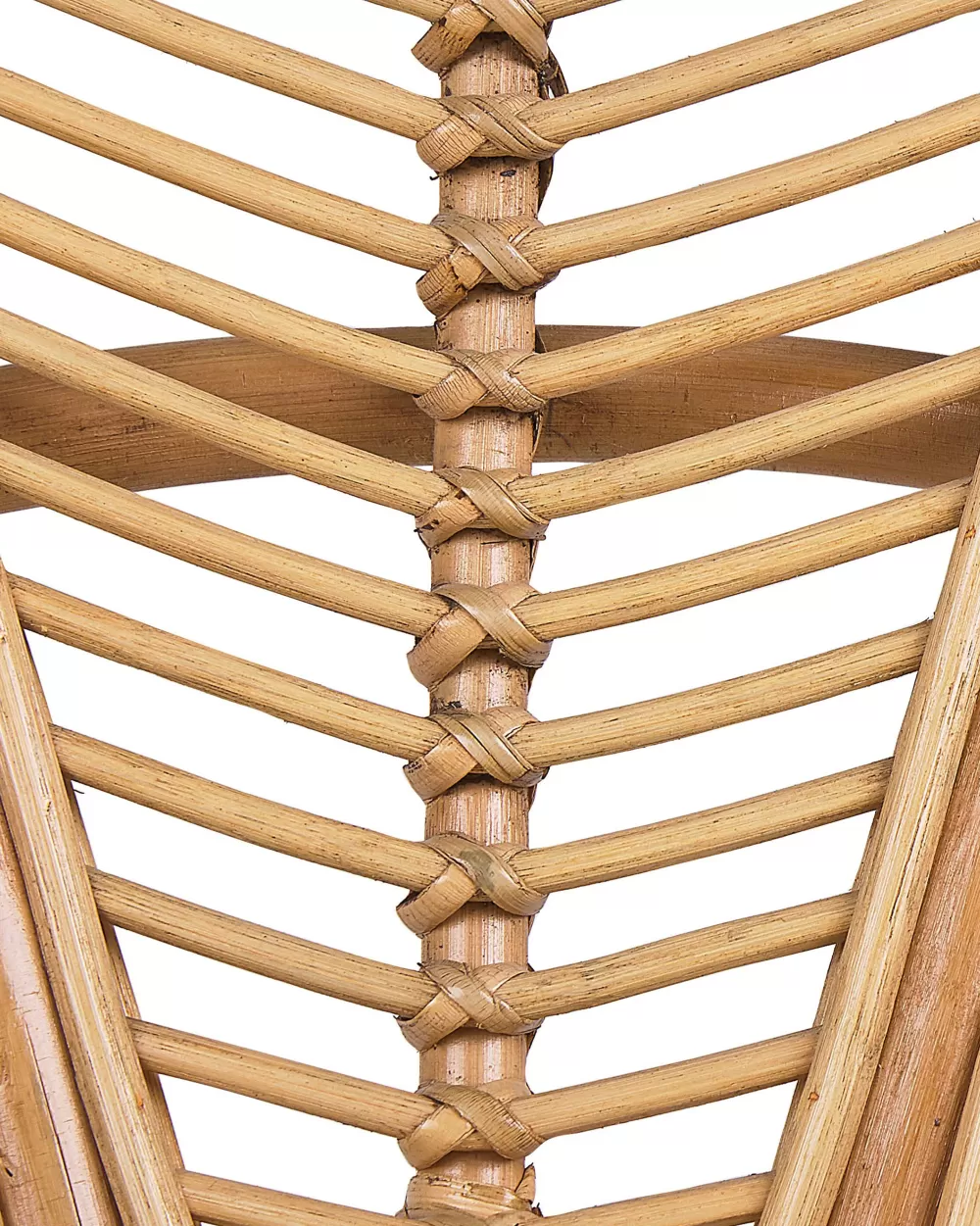 Beliani Sedia in Stile Pavone con Intreccio Rattan, Coppia di Sedie Eleganti in Tonalità Naturali - Collezione Florentine II per Arredamento Raffinato