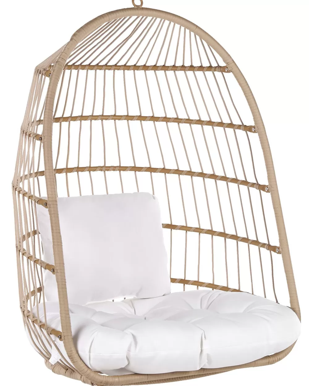 Beliani - Amaca Sospesa con Struttura in Polyrottinki, Design Accogliente Beige, Modello Allera in Promozione
