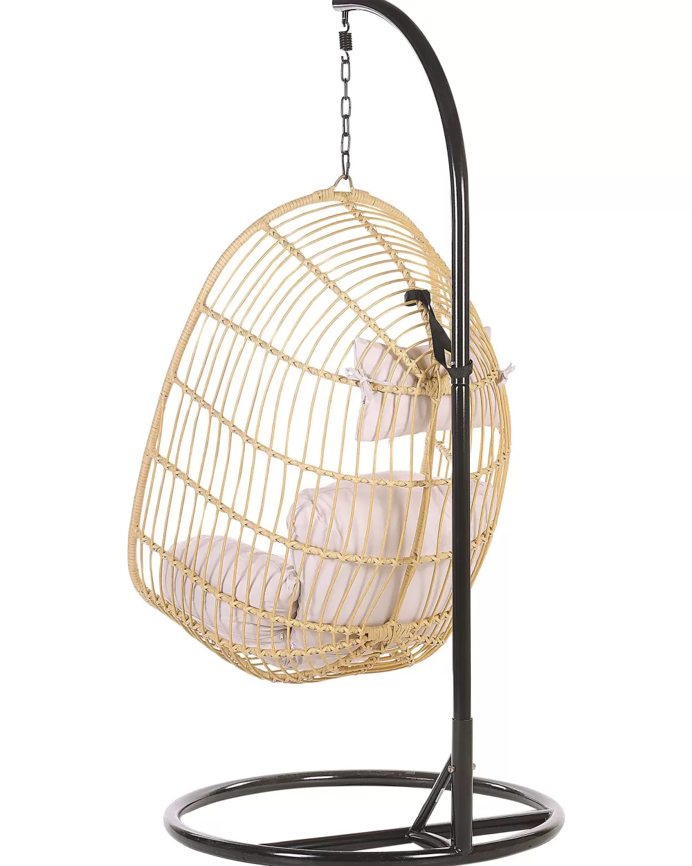 Promo Lampo: Sospensione Elegante con Base in Rattan Poliestere e Dettagli Naturali - Beliani Casoli
