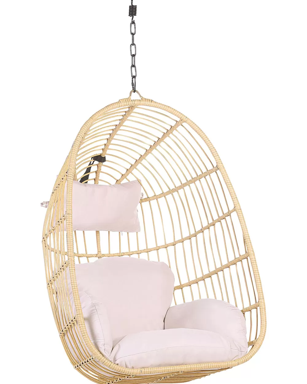 Promo Lampo: Sospensione Elegante con Base in Rattan Poliestere e Dettagli Naturali - Beliani Casoli