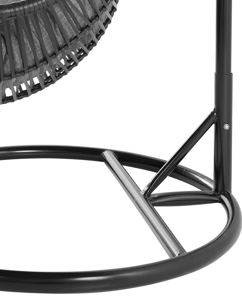 Poltrona sospesa Beliani con supporto in PolyRattan - Design moderno per esterni, rivestimento nero Atri