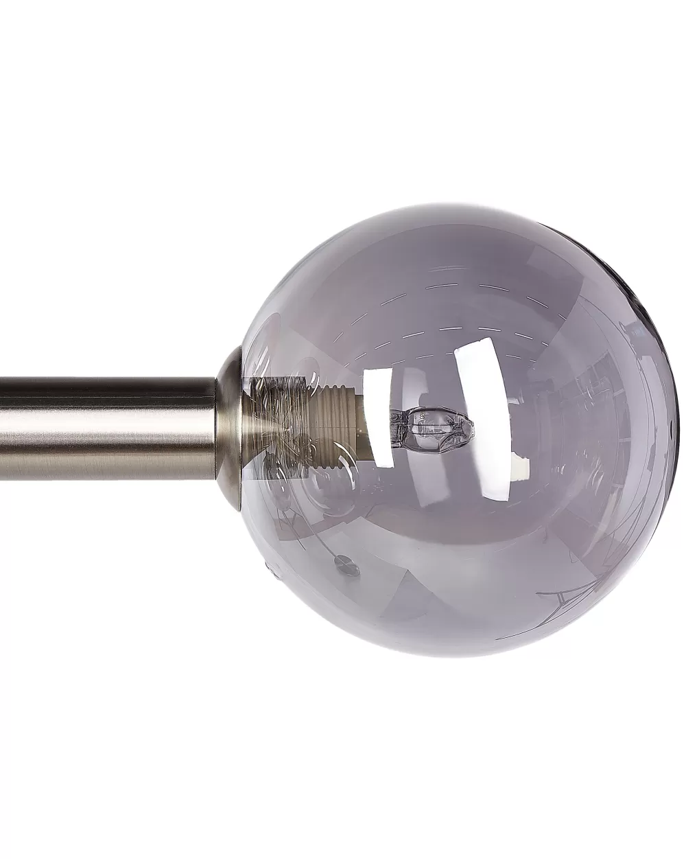 Lampadario Beliani a sospensione moderna 10 luci in acciaio inossidabile lucido - Design elegante Ramis Silver