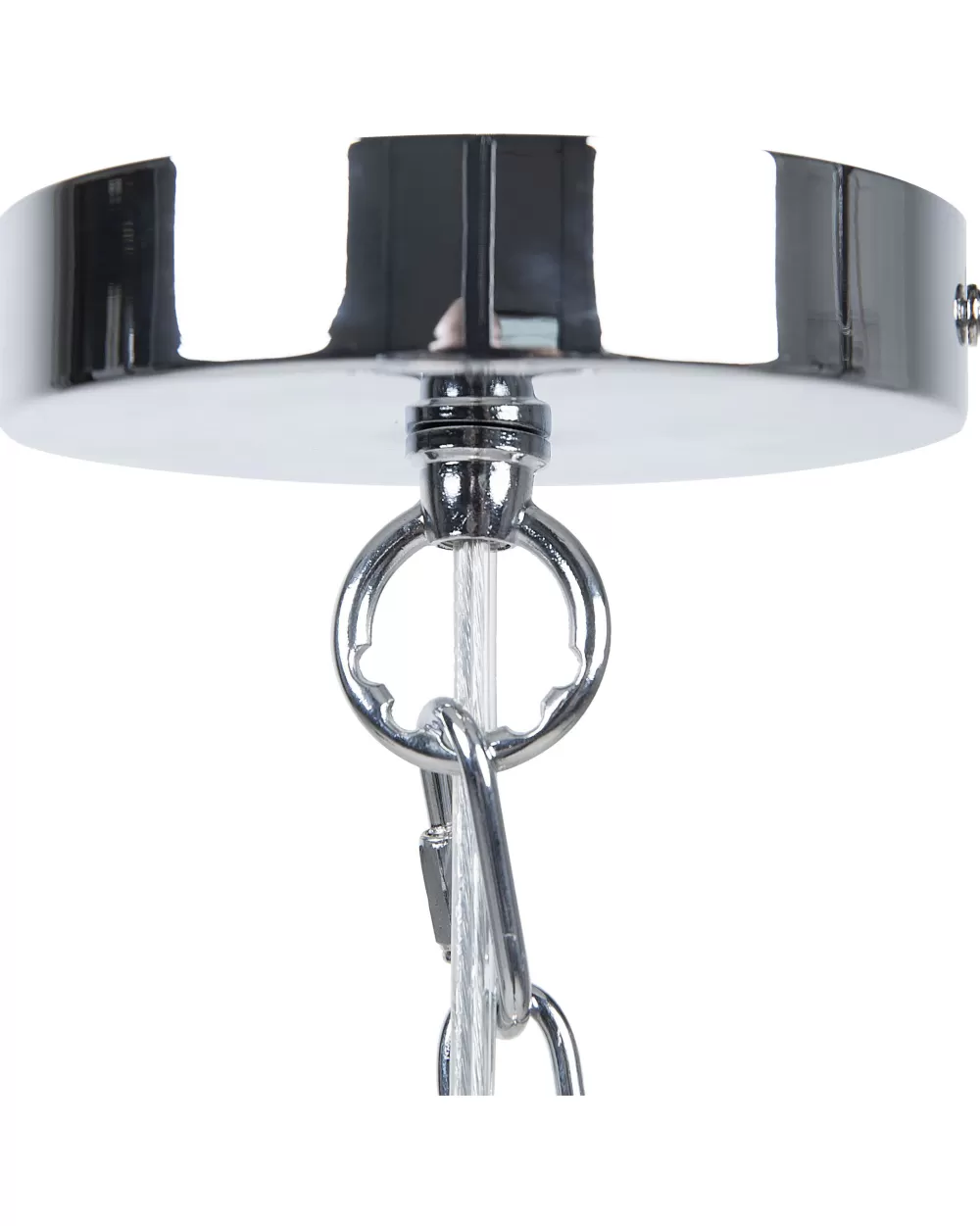 Lampadario sospeso Beliani a 4 luci - Design Zambezi in acciaio inossidabile con inserti ramati, rapporto qualità-prezzo ottimale per ambienti moderni
