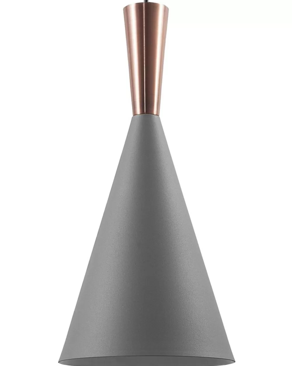 Lampada a Sospensione Beliani Tagus in Alluminio - Finitura Grigio Antracite con Dettagli Rame - Design Moderno per Interni - Disponibile Online