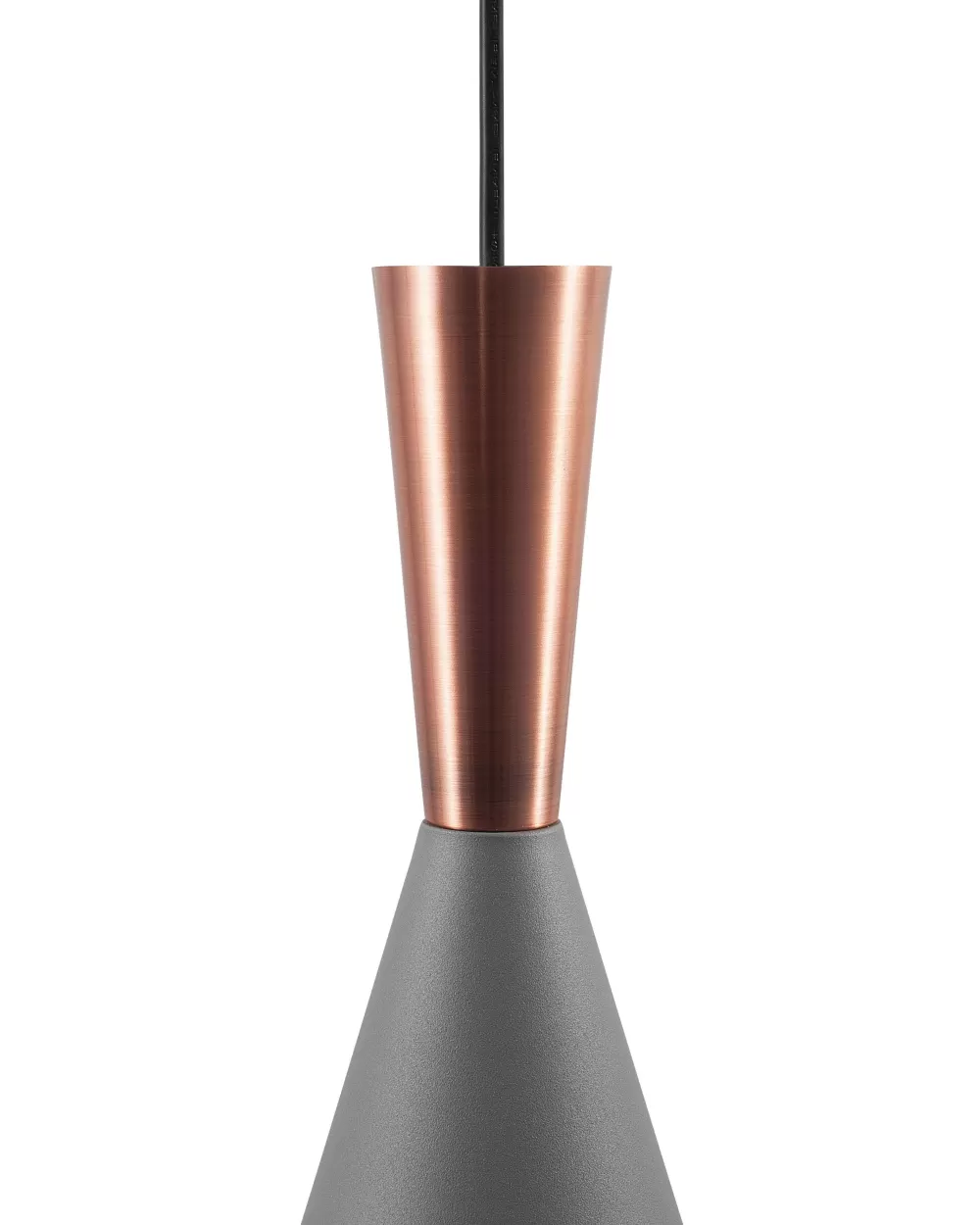 Lampada a Sospensione Beliani Tagus in Alluminio - Finitura Grigio Antracite con Dettagli Rame - Design Moderno per Interni - Disponibile Online