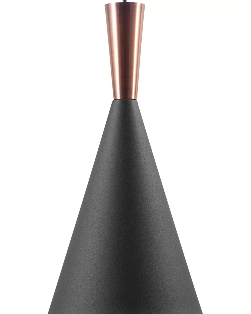 Lampada a Sospensione Beliani in Alluminio - Design Moderno con Finiture Rame e Nero, Collezione Tagus
