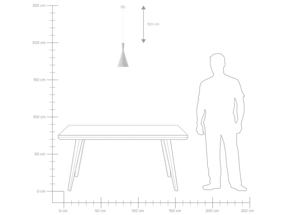 Beliani Tagus - Lampada a Sospensione in Alluminio Bianco, Design Moderno per Interni
