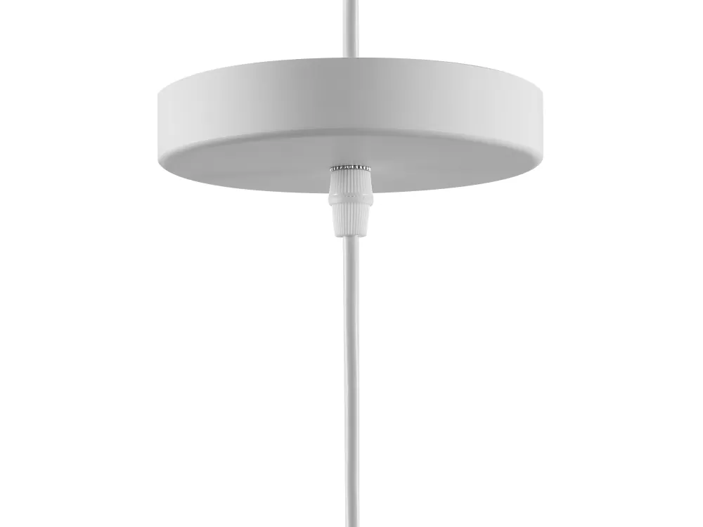 Beliani Tagus - Lampada a Sospensione in Alluminio Bianco, Design Moderno per Interni