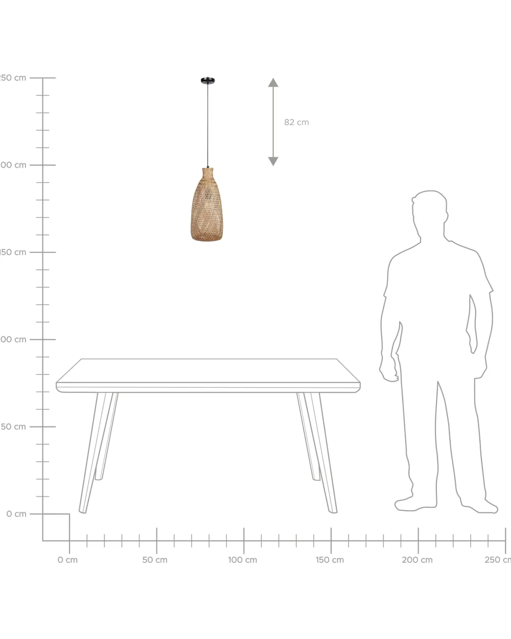 Lampada a Sospensione Moderna in Bambù Naturale e Legno Chiaro Beliani Lwela - Design Elegante per Ambienti Accoglienti