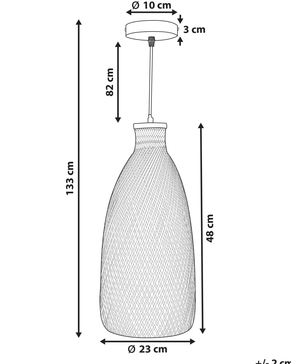 Lampada a Sospensione Moderna in Bambù Naturale e Legno Chiaro Beliani Lwela - Design Elegante per Ambienti Accoglienti