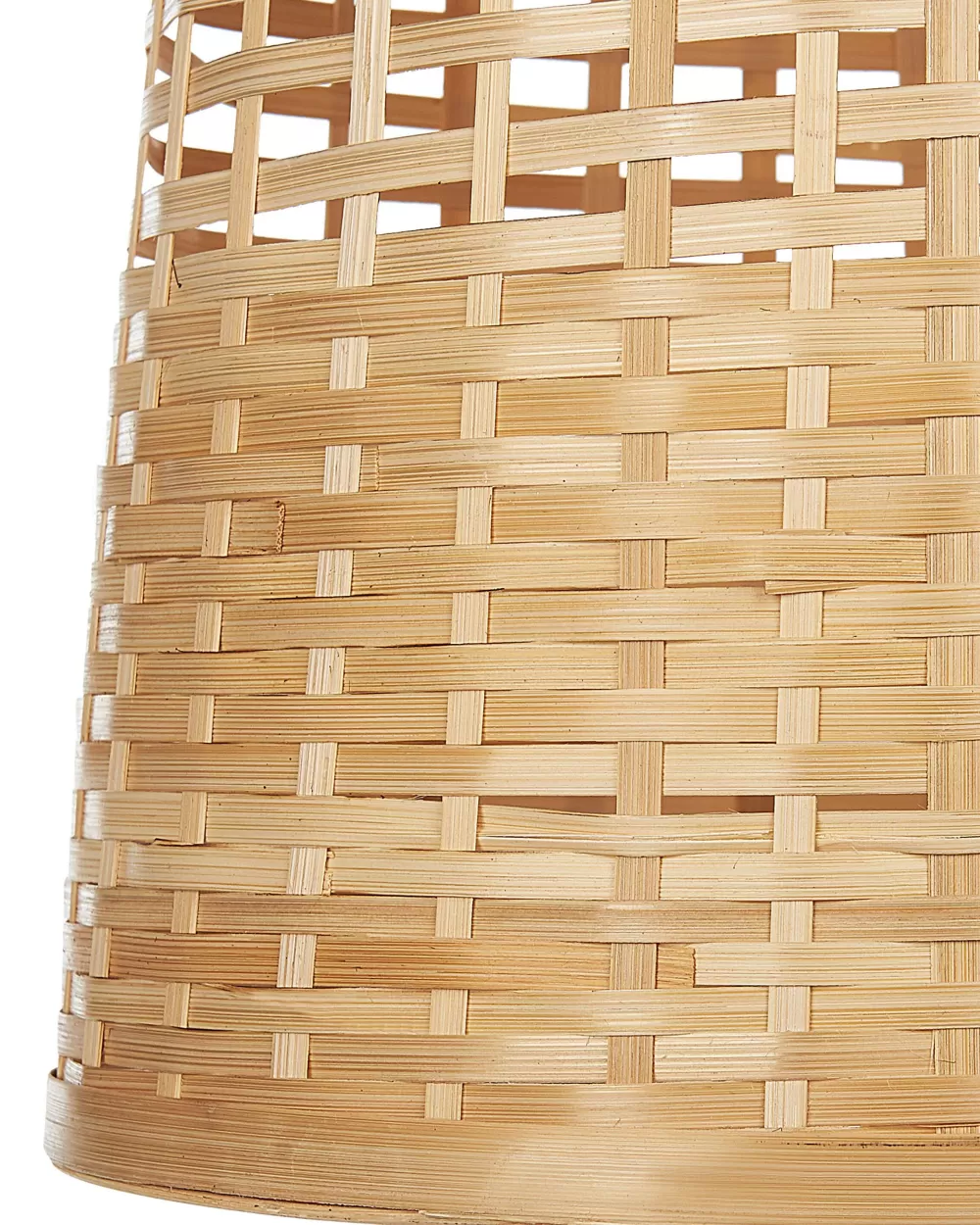 Sospensione in Bambù e Legno Chiaro Beliani - Lampada Moderna con Design Naturale per Interni Accoglienti