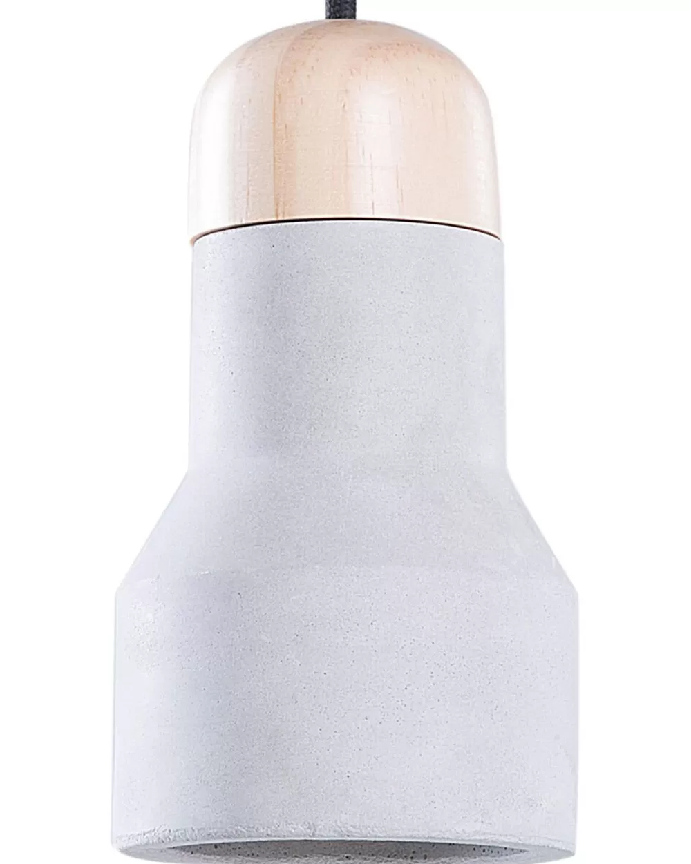 Lampada a sospensione moderna Beliani in cemento grigio chiaro - Design minimalista per interni contemporanei
