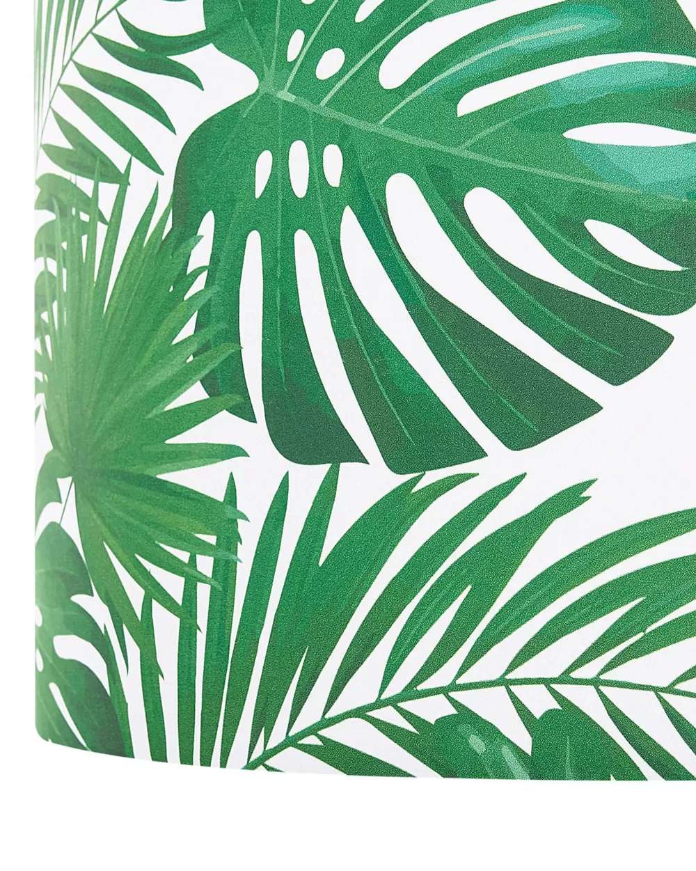 Lampada a Sospensione Beliani Kells per Bambini - Tenda in Tessuto Bicolore Bianco e Verde con Design Naturale