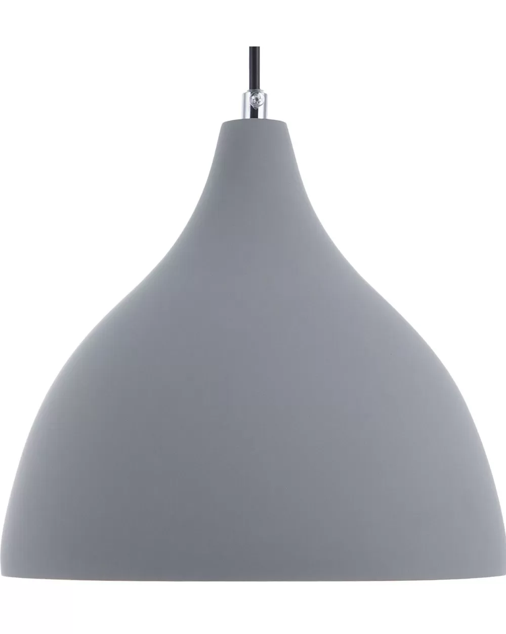 Lampadario Beliani Design Elegante in Gesso Grigio Chiaro per Interni Moderni - Modello Lambro