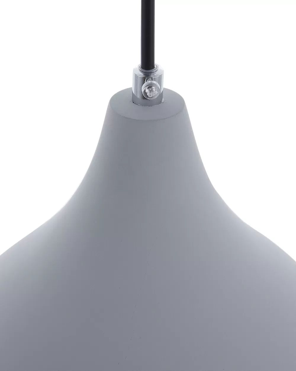 Lampadario Beliani Design Elegante in Gesso Grigio Chiaro per Interni Moderni - Modello Lambro