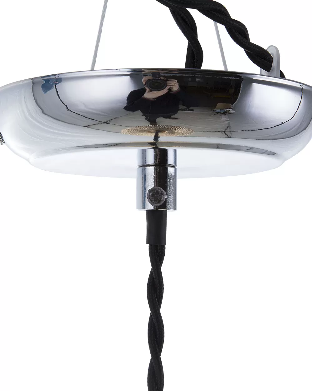 Lampada a Sospensione Beliani in Vetro Dorato - Design Moderno con Rifiniture Madon per Arredamento Elegante