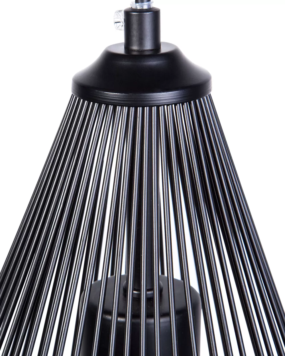 Beliani Conca - Lampadario Moderno a Sospensione in Metallo con Design Minimalista, Nero Opaco per Ambienti Eleganti